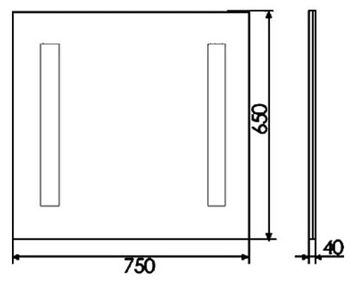 Зеркало с подсветкой Comforty Жасмин 75 00004140519CF