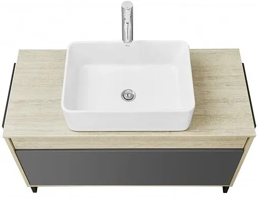 Тумба-умывальник подвесная Aquaton Лофт Урбан 100 графит/орегон 1A2477K2LQX60