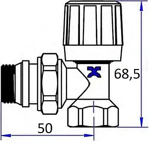 Вентиль регулирующий угловой ½" в/н IVANCI IVC.103003.N.03 Вентиль регулирующий угловой ½" в/н IVANCI IVC.103003.N.03, 2