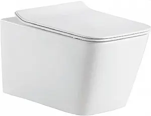 Унитаз подвесной безободковый Bravat Manno белый C21201UW-RUS Унитаз подвесной безободковый Bravat Manno белый C21201UW-RUS, 1