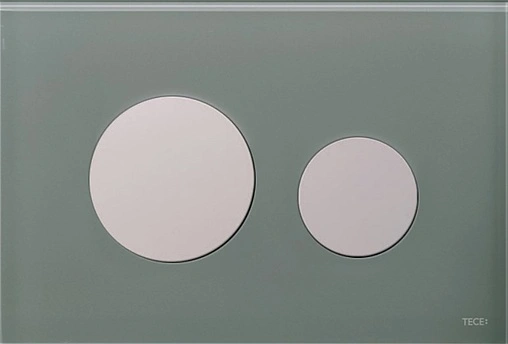 Клавиша смыва для унитаза TECEloop Modular кнопки на выбор, стекло серо-голубое