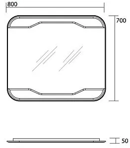 Зеркало Kerasan Waldorf 80х70 740701 Зеркало Kerasan Waldorf 80х70 740701, 2