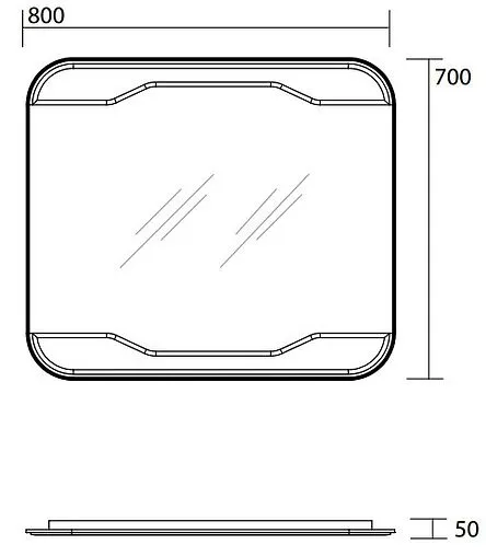 Зеркало Kerasan Waldorf 80х70 740701