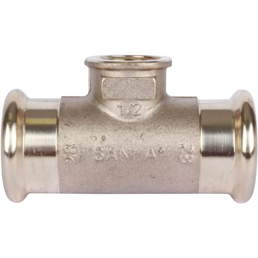 Тройник пресс переходной 28мм x ½"в x 28мм Sanha 8130G 181302812 Тройник пресс переходной 28мм x ½"в x 28мм Sanha 8130G 181302812, 4