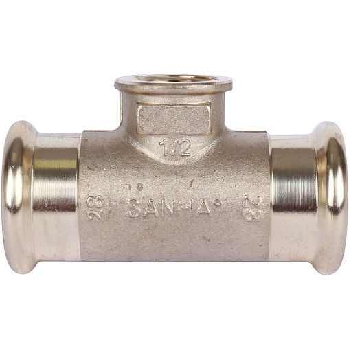 Тройник пресс переходной 28мм x ½"в x 28мм Sanha 8130G 181302812