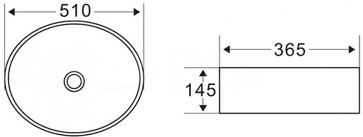 Раковина BelBagno 51 белый BB1049