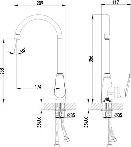 Смеситель для кухни Lemark Partner хром LM6555C Смеситель для кухни Lemark Partner хром LM6555C, 2
