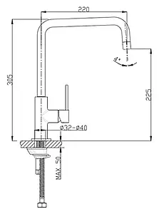 Смеситель для кухни Timo Saona бежевый 2306F champagne, 2