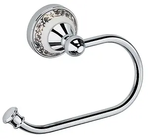 Держатель туалетной бумаги Fixsen Bogema хром/белый с рисункомFX-78510A Держатель туалетной бумаги Fixsen Bogema хром/белый с рисункомFX-78510A, 1