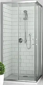 Душевое ограждение 900x900мм прозрачное/матовое стекло Roltechnik Lega Line LLS2/900 554-9000000-00-21, 1