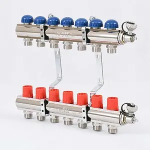 Группа коллекторная без расходомеров 7 отводов 1&quot;в/в x ¾&quot;ек Uni-fitt 441E4307, 2