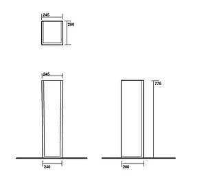 Пьедестал Kerasan Cento белый 357001 Пьедестал Kerasan Cento белый 357001, 2