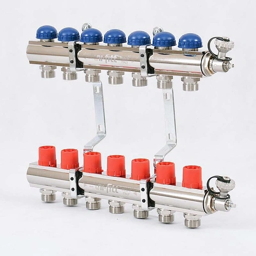 Группа коллекторная без расходомеров 7 отводов 1&quot;в/в x ¾&quot;ек Uni-fitt 441E4307