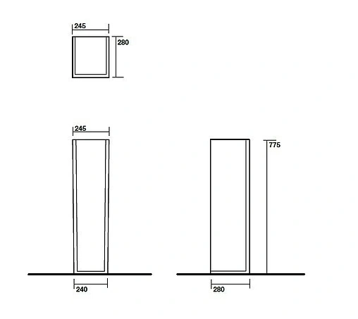 Пьедестал Kerasan Cento белый 357001