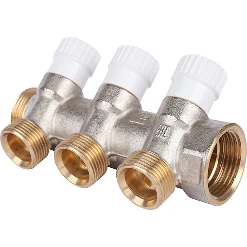 Коллектор регулирующий проходной 3 отвода 1&quot;в/н x ¾&quot;ек Luxor CP 453 68513503