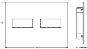 Клавиша смыва для унитаза ArtCeram INOX 710.000.BG золото брашированное PVD, 2