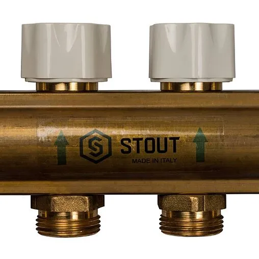 Группа коллекторная без расходомеров 8 отводов 1"в/в x ¾"ек Stout SMB 0468 000008