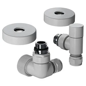 Комплект вентилей терморегулирующих трехосевых 15x1.0 x ½"н Royal Thermo Design Pro белый RATVXT11215WH Комплект вентилей терморегулирующих трехосевых 15x1.0 x ½"н Royal Thermo Design Pro белый RATVXT11215WH, 2