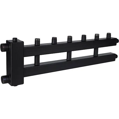 Распределительный коллектор 4 контура с гидрострелкой 1½&quot;н x 1&quot;н Rommer RDG-0018-014034