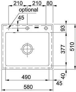 Мойка кухонная Franke Mythos MTK 610-58 оникс 124.0335.851 Мойка кухонная Franke Mythos MTK 610-58 оникс 124.0335.851, 2