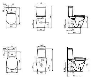 Унитаз-компакт Ideal Standard Connect Space белый Унитаз-компакт Ideal Standard Connect Space белый, 2