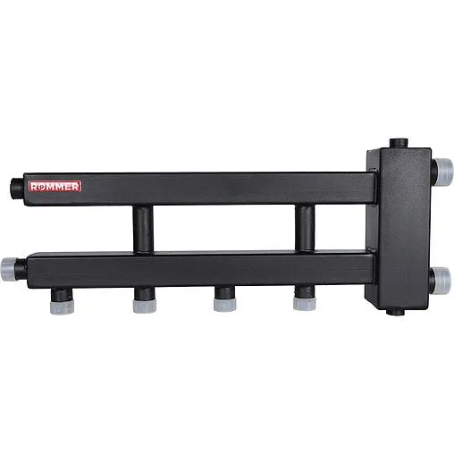 Распределительный коллектор 3 контура с гидрострелкой 1½&quot;н x 1&quot;н Rommer RDG-0060-014023