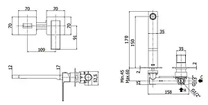Смеситель для раковины из стены Paffoni Elle хром EL104CR70, 2