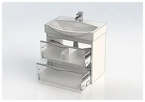 Тумба под умывальник Aquanet Франка 65 белый 00183051, 4