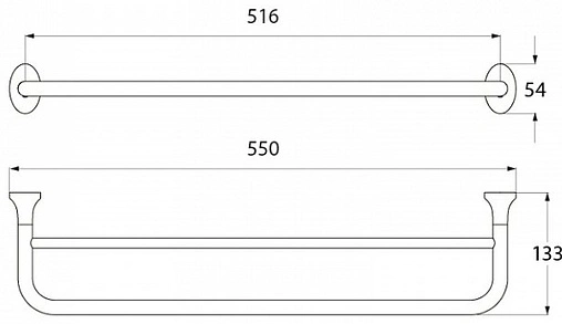 Полотенцедержатель IDDIS Leaf хром LEASB21i49