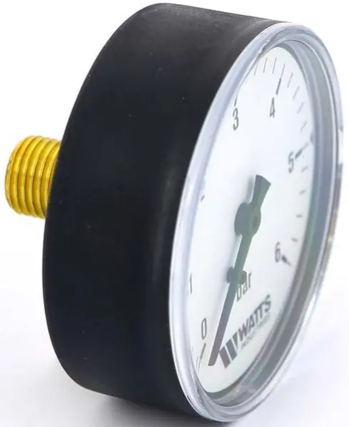 Манометр аксиальный Watts MAL 63мм 6 бар ¼&quot; 10008095, 2