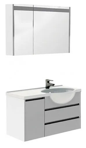 Шкаф-зеркало Aquanet Лайн 90 R белый 00164934