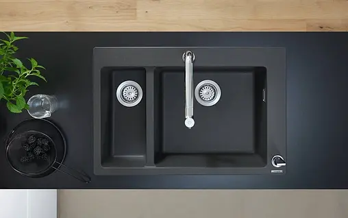 Мойка кухонная с встроенным смесителем Hansgrohe C51-F635-09 77x51 черный 43220000