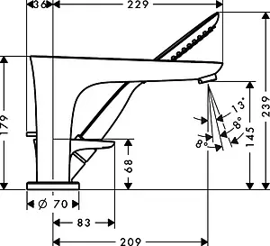 Смеситель на борт ванны на 3 отверстия Hansgrohe PuraVida хром 15432000 Смеситель на борт ванны на 3 отверстия Hansgrohe PuraVida хром 15432000, 2