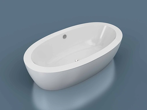 Ванна отдельностоящая из искусственного камня Esse Corsica 202.7x109.5 белый ECOR2027