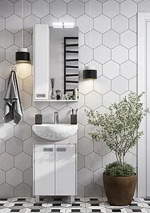 Шкаф-зеркало Aquaton Бекка PRO 50 L белый/дуб соммерсет 1A214502BAC20 Шкаф-зеркало Aquaton Бекка PRO 50 L белый/дуб соммерсет 1A214502BAC20, 4