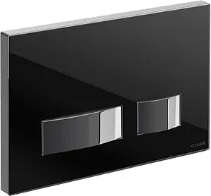 Клавиша смыва для унитаза Cersanit Movi 60184 кнопки/хром глянцевый, cтекло/черный, 4