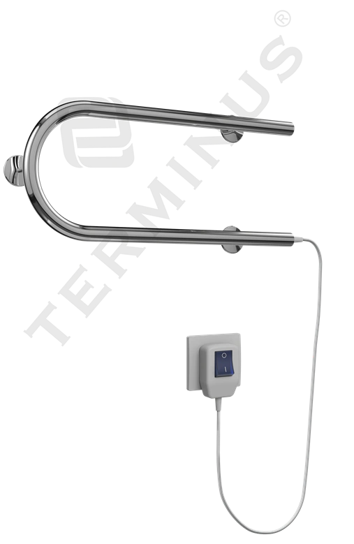 Полотенцесушитель электрический П-образный Terminus Электро 25 ПСЭ П 200x500 полированная сталь 4620768883934