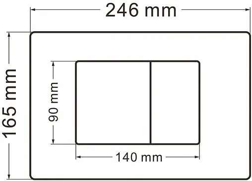 Клавиша смыва для унитаза Abber AC0120MCH хром матовый