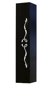 Шкаф-пенал подвесной Clarberg Due Amanti 25 хром чёрный глянец/хром DUE0525BLK+DUER4CR Шкаф-пенал подвесной Clarberg Due Amanti 25 хром чёрный глянец/хром DUE0525BLK+DUER4CR, 5