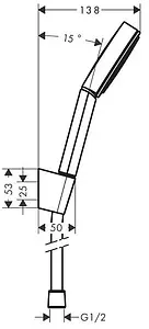Душевой набор Hansgrohe Pulsify S 105 1jet 125см чёрный матовый 24301670, 2
