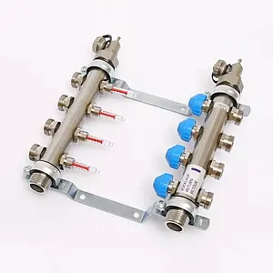 Группа коллекторная с расходомерами 4 отвода 1&quot;н/н x ¾&quot;ек Uni-fitt 455W4304, 3