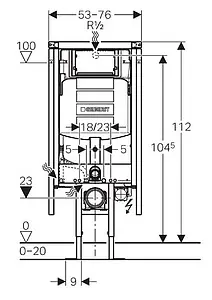 Инсталляция для подвесного унитаза угловая Geberit Duofix Sigma 12 111.390.00.5 Инсталляция для подвесного унитаза угловая Geberit Duofix Sigma 12 111.390.00.5, 2
