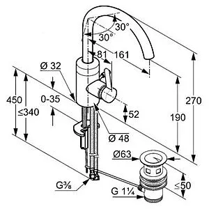 Смеситель для раковины Kludi Bingo star хром 420300578 Смеситель для раковины Kludi Bingo star хром 420300578, 2