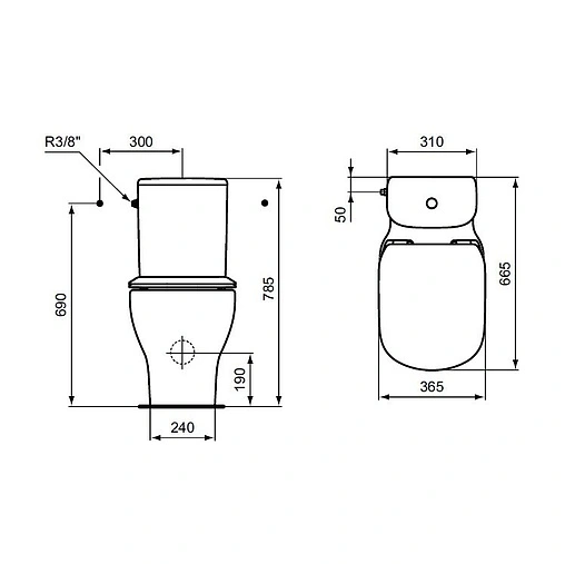 Бачок для унитаза Ideal Standard Tesi белый T356801