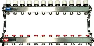 Группа коллекторная без расходомеров 12 отводов 1"в/в x ¾"ек Uni-fitt TECHNO 451W4312 Группа коллекторная без расходомеров 12 отводов 1"в/в x ¾"ек Uni-fitt TECHNO 451W4312, 1
