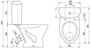 Унитаз-компакт Santeri Версия салатовый 1.P401.5.S04.00B.F Унитаз-компакт Santeri Версия салатовый 1.P401.5.S04.00B.F, 2