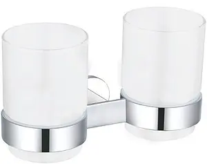 Стакан двойной Rav Slezak Yukon хром/белый YUA0202CB, 1