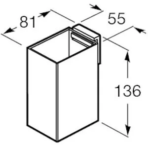 Стакан Roca Rubik белый/хром 816843001, 2