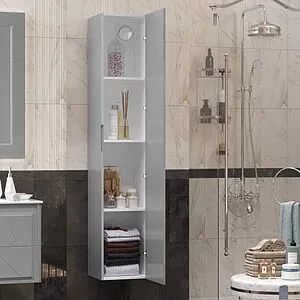 Шкаф-пенал подвесной Opadiris Луиджи 35 серый 00-00002599, 2