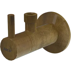 Кран шаровый угловой с фильтром ½&quot;н x ⅜&quot;н бронза AlcaPlast ARV001-ANTIC, 1